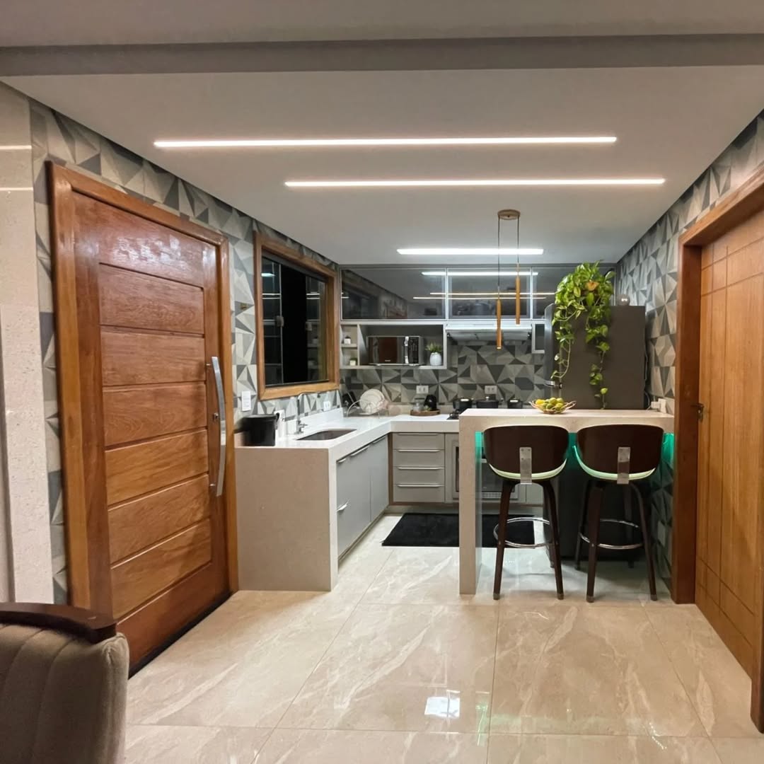 Cozinha no quartzo Branco Stellar3